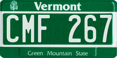 VT license plate CMF267