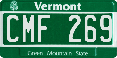 VT license plate CMF269
