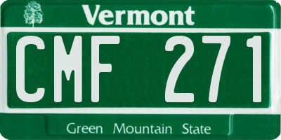 VT license plate CMF271
