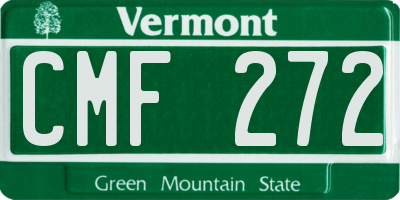 VT license plate CMF272