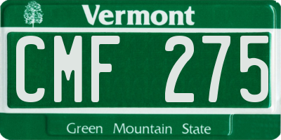 VT license plate CMF275