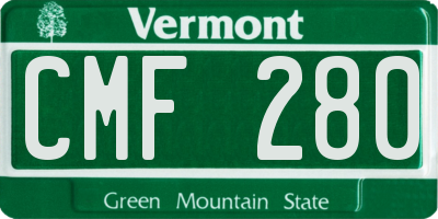 VT license plate CMF280
