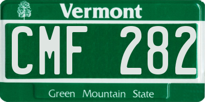 VT license plate CMF282