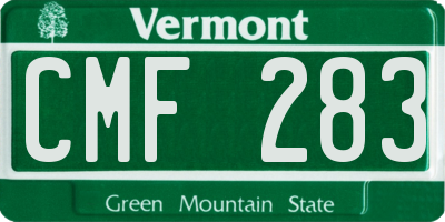 VT license plate CMF283