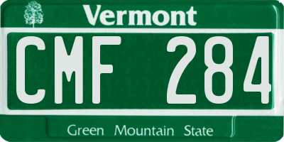 VT license plate CMF284
