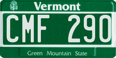 VT license plate CMF290