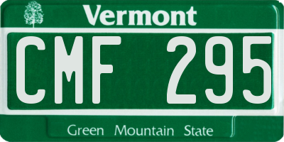 VT license plate CMF295