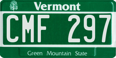 VT license plate CMF297