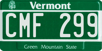 VT license plate CMF299