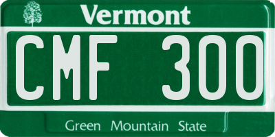 VT license plate CMF300