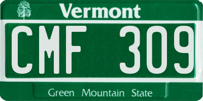 VT license plate CMF309