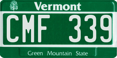 VT license plate CMF339