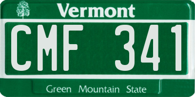 VT license plate CMF341