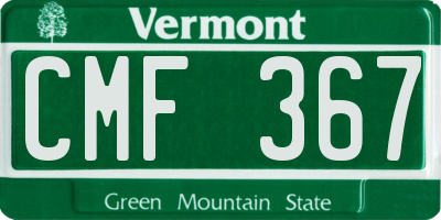VT license plate CMF367