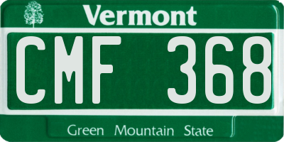 VT license plate CMF368