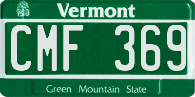 VT license plate CMF369