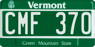 VT license plate CMF370