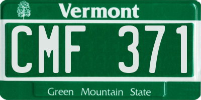 VT license plate CMF371