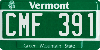 VT license plate CMF391
