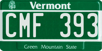 VT license plate CMF393