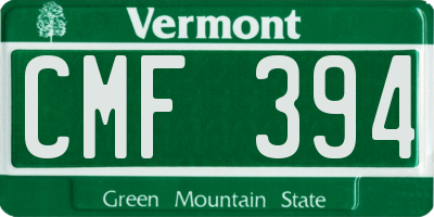 VT license plate CMF394