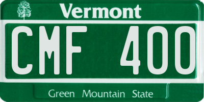 VT license plate CMF400
