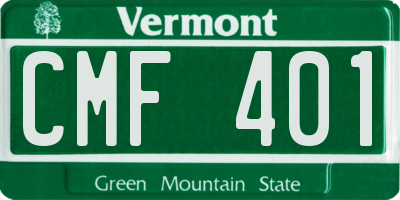 VT license plate CMF401