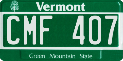 VT license plate CMF407