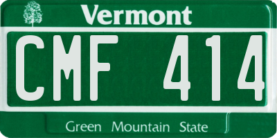 VT license plate CMF414