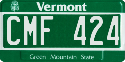 VT license plate CMF424
