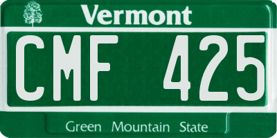 VT license plate CMF425