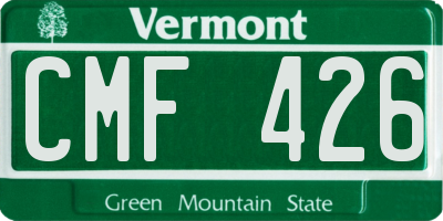 VT license plate CMF426