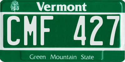 VT license plate CMF427