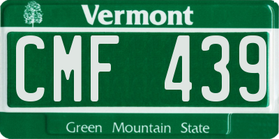 VT license plate CMF439