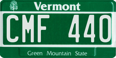 VT license plate CMF440