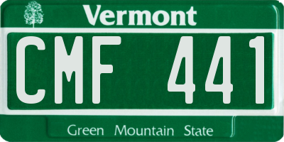 VT license plate CMF441