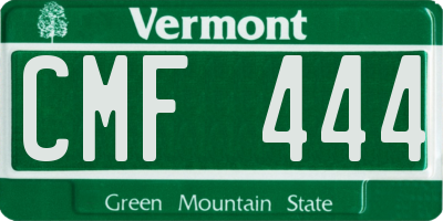 VT license plate CMF444