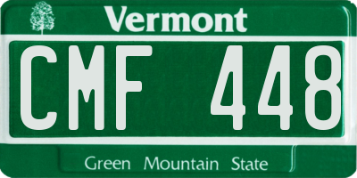 VT license plate CMF448