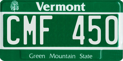 VT license plate CMF450