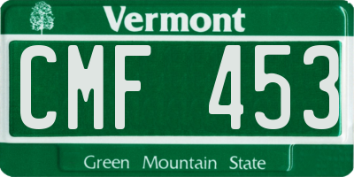 VT license plate CMF453