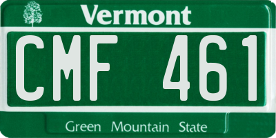 VT license plate CMF461