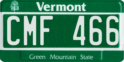 VT license plate CMF466
