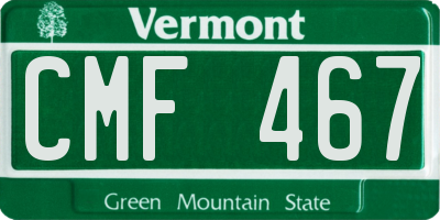 VT license plate CMF467