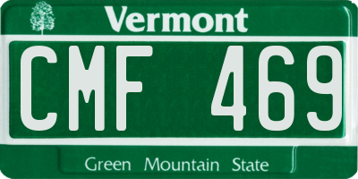VT license plate CMF469