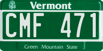VT license plate CMF471