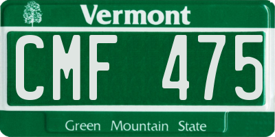 VT license plate CMF475