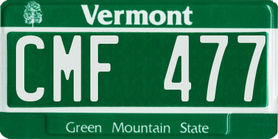 VT license plate CMF477
