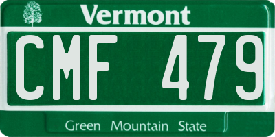 VT license plate CMF479