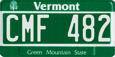VT license plate CMF482