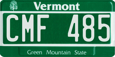 VT license plate CMF485